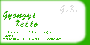 gyongyi kello business card