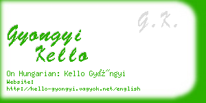 gyongyi kello business card